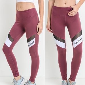 Maroon Leggings from Pink Barbell🔥🔥